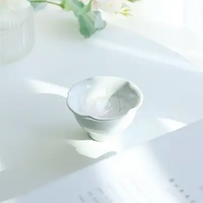 白磁轆轤蓮葉茶杯 60ml