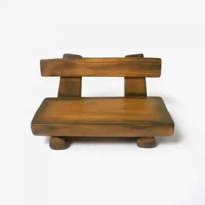 無垢材プランタースタンド/鉢置き（椅子型）29cm
