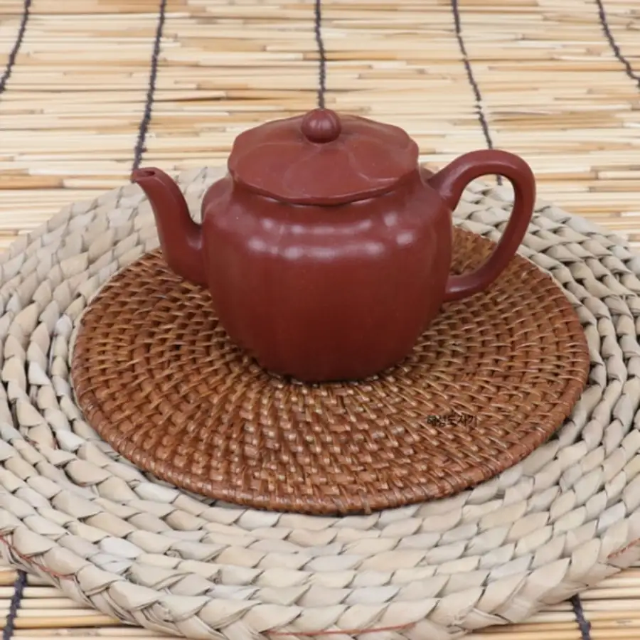 ラタン丸形茶卓コースター16cm