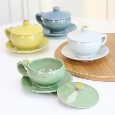 2人用 双花なつめ茶碗セット