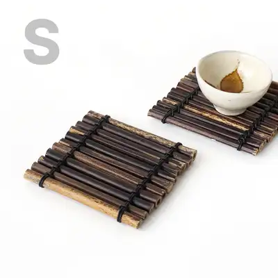 S 竹製フェンス唐揚げ受け 正方形（木製アクセサリー 和食料理 装飾アクセサリー トレイ 皿 インテリア小物）