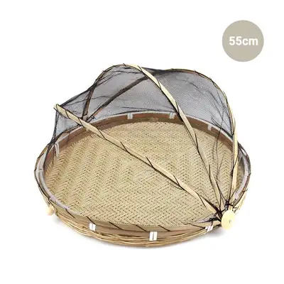 55cm Bamboo Drying Basket with Cover