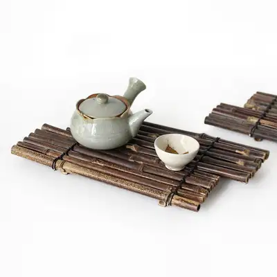 M Cylindrical Bamboo Stand (Aesthetic Home Decor Fried Food Sushi Plate Japanese Cuisine Fence Design Unique Pretty Dish Tray)