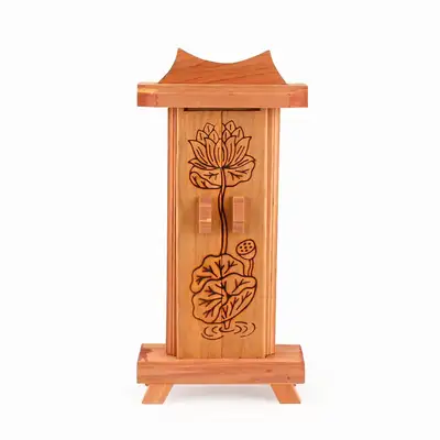 Korean Incense Wood Ancestral Tablet (Traditional Ritual Offering Supplies for Memorial Services, Ancestral Rites, Columbarium, Grave Visits, Chuseok, and Ancestral Table)