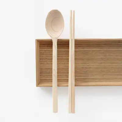 Korean Hinoki Cypress Wood Utensil Set | Wood Spoon Spoon Chopsticks