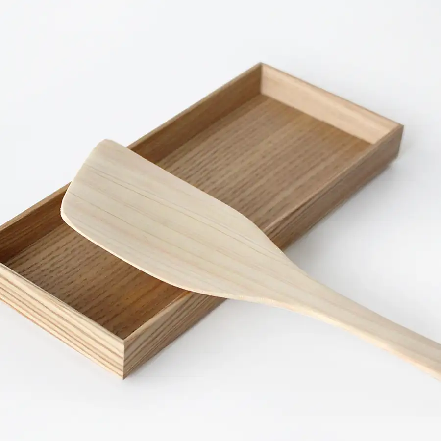 Cypress Wood Stir-Fry Spatula Diagonal 317 | Wood Cooking Spoon Turner — 3