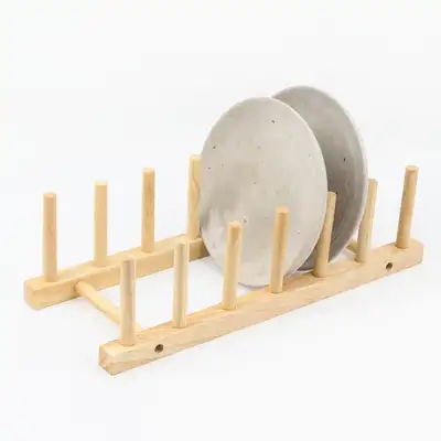 Wooden Dish Rack | Kitchen Sink Storage Wood Dish Organizer
