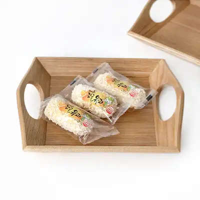 Natural Wooden Handle Mini Tray 22x19cm Home Café Décor