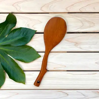 1P Nodal Rosewood Rice Paddle 23cm Wood Stir-fry Spatula Kitchen Tool