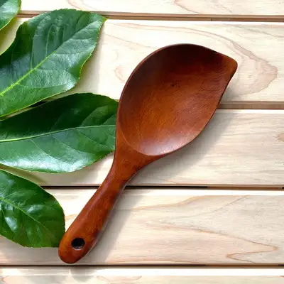Rose Wood Mini Multi-Purpose Wooden Spatula | Wooden Stir-Fry Spatula Rice Paddle