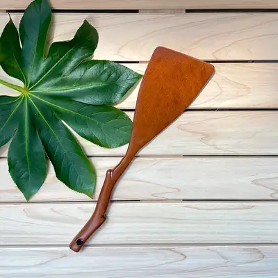 Madi Rosewood Angled Wok Spatula | Wooden Spatula Turner