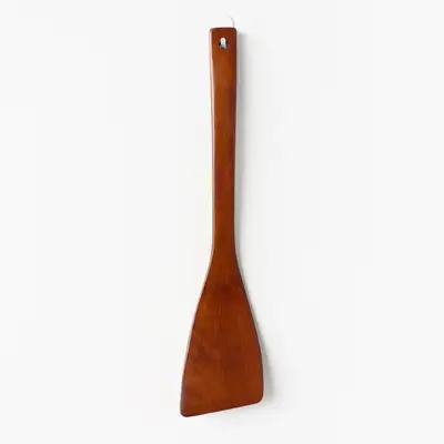 38cm Rosewood Lacquered Slanted Spatula (Wood Stir-Fry Shovel Cooking Tool Multi-Purpose Wooden Turner Restaurant Home Kitchen Tool)