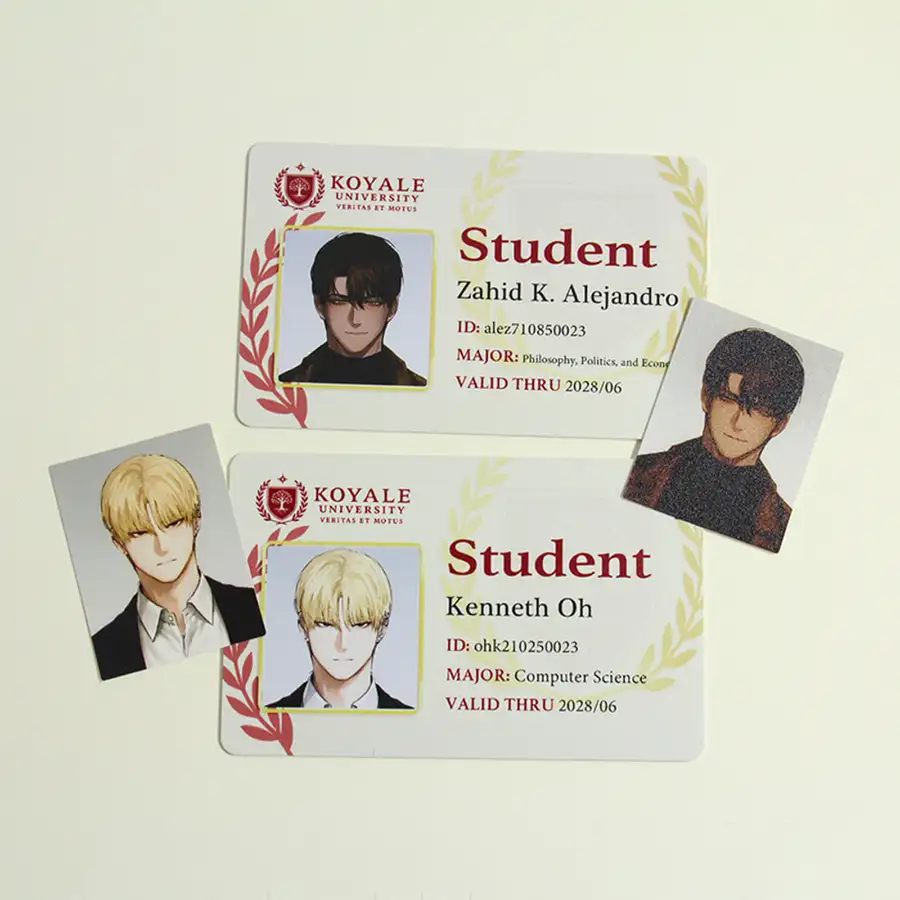 【ルームメイトがXXをしすぎ】学生証2種/学生証+証明写真セット/ウェブトゥーンIDカード — 2