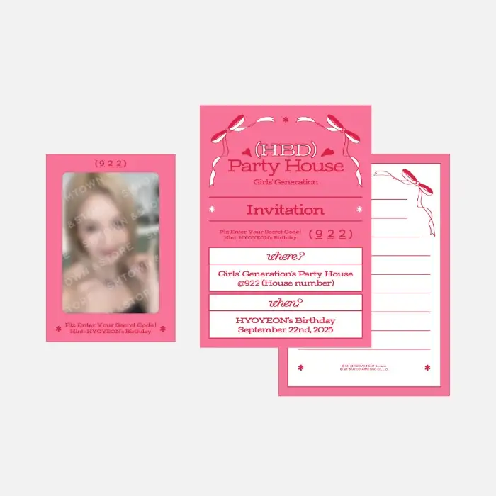 HYOYEON アーティスト バースデーパーティーカード
