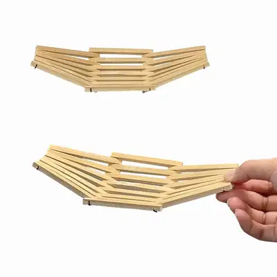 Natural Bamboo 3-Tier Wet Towel Holder (Japanese Restaurant Oshibori Stand, Wet Tissue Tray, Multi-Purpose Hotel Restaurant Tray)