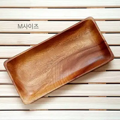 M 33x16 Acacia Rectangular Wood Tray Plate Bowl Platter