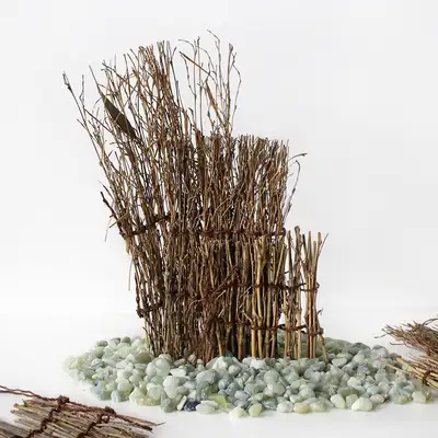 Decorative Wood Branch | Bamboo Mini Tray Japanese Cuisine Styling Prop Broom Bale Tray