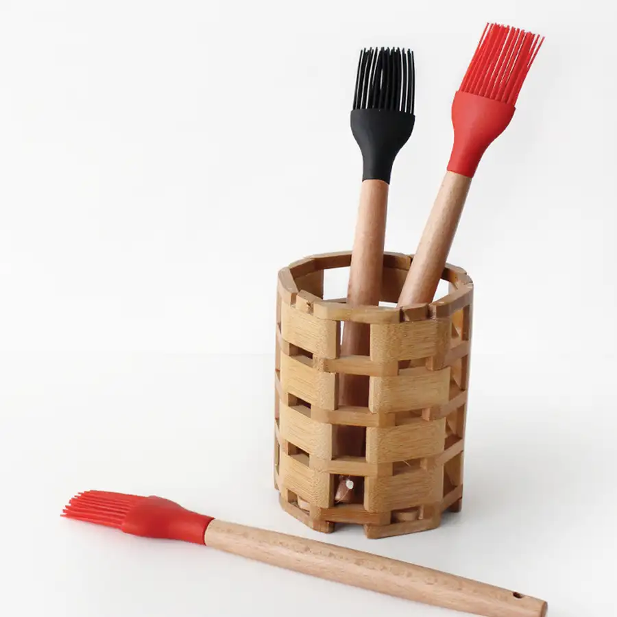 Wood Handle Silicone Brush | Marinade Brush Oil Brush — 2