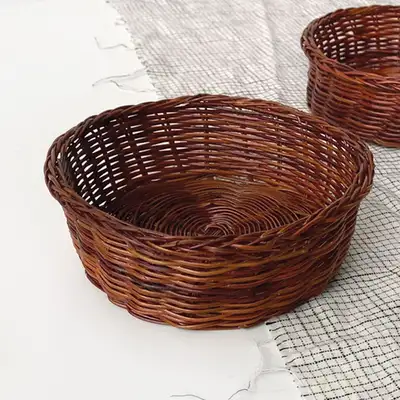 L Fun Mini Basket Round | Rice Cake Basket Songpyeon Korean Confectionery Egg Packaging
