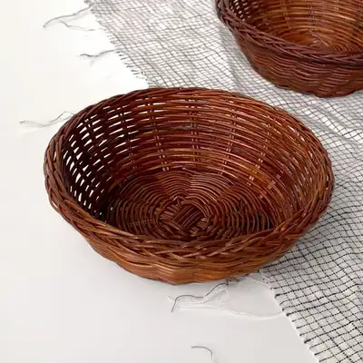 S Fun Mini Basket Round | Rice Cake Basket Songpyeon Korean Sweets Egg Packaging