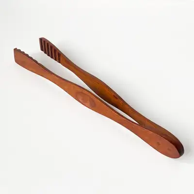 Rosewood Wooden Tongs L | Cooking Kitchen Camping Meat Chicken Buffet