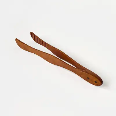 Rosewood Wooden Tongs M | Cooking Kitchen Camping Pasta Food Bread