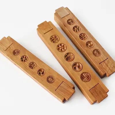 Korean Birch Wood Detachable Dasik Mold 10-Cavity | Traditional Confectionery Mold