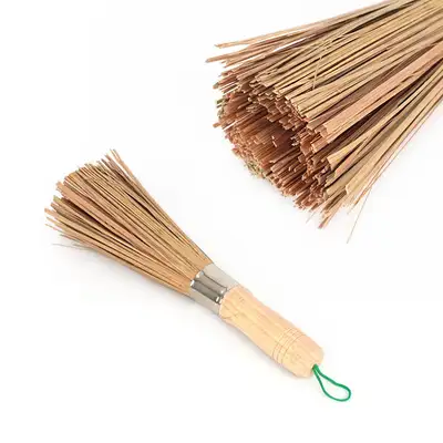 Bamboo Handle Pot Brush | Wok Brush for Commercial Restaurants, Home, Camping, and Chinese Kitchens Multi-Purpose Cleaning Brush
