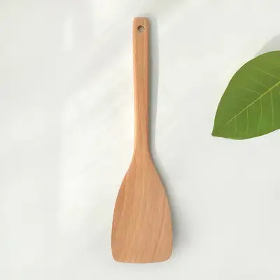 Beechwood Straight Turner 338 | Natural Wood Cooking Spatula