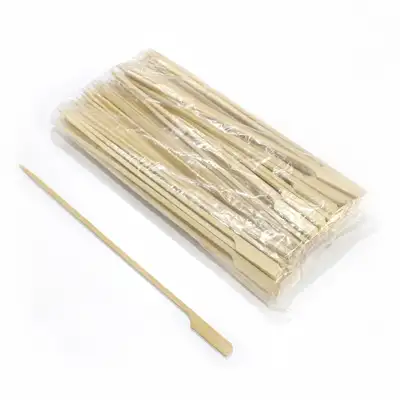 25cm Bamboo Handle Skewer - Fruit Hamburger Sandwich Skewer Plastic-Wrapped Tanghulu Stick