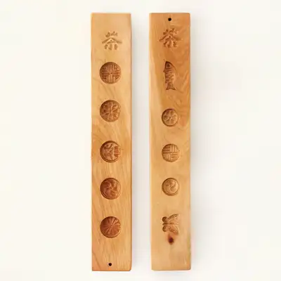 Domestic Birch Wood Small Dasik Mold 10-Cavity (Traditional Yakgwa Mold Rice Cake Mold Dasik Stamp)
