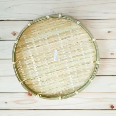 24cm Round Bamboo Strainer Basket Type B | Lettuce Sieve Basket