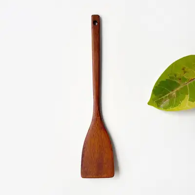 Camphor Wood Lacquered Small Spatula 25cm Wood Natural Material Full Flipper