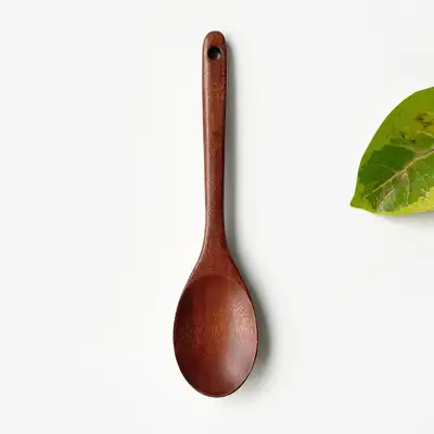 Camphor Wood Wooden Spatula Oval 25cm - Cooking Spoon Turner