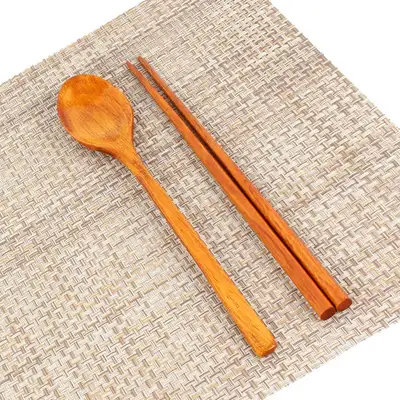 Natural Lacquer Wooden Spoon Set | Spoon Raw Wood Utensil