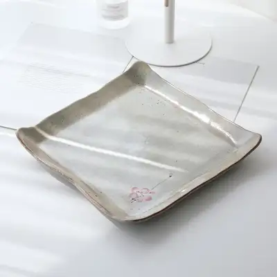 粉青梅花角盤大サイズ