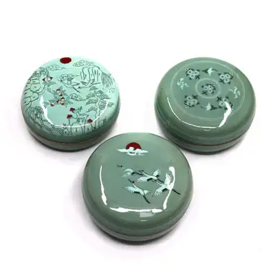 道城青磁 4号 香合＆宝石箱（統合）