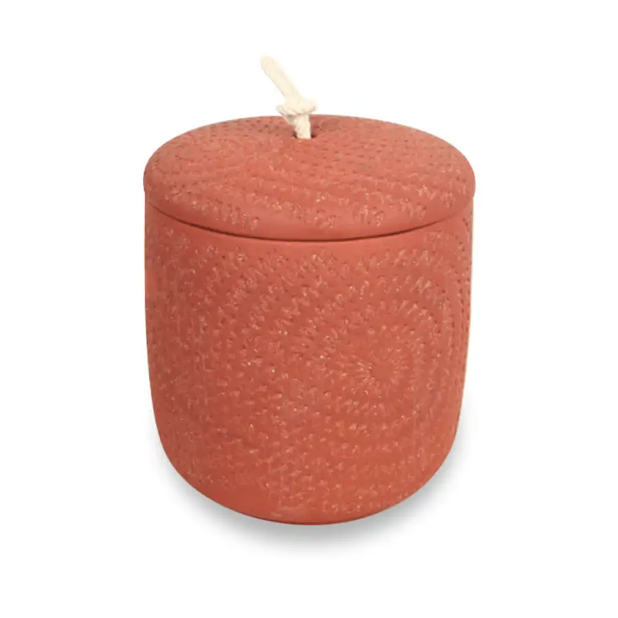 宜興高級紅泥彫刻雑穀缶兼プーアル茶缶