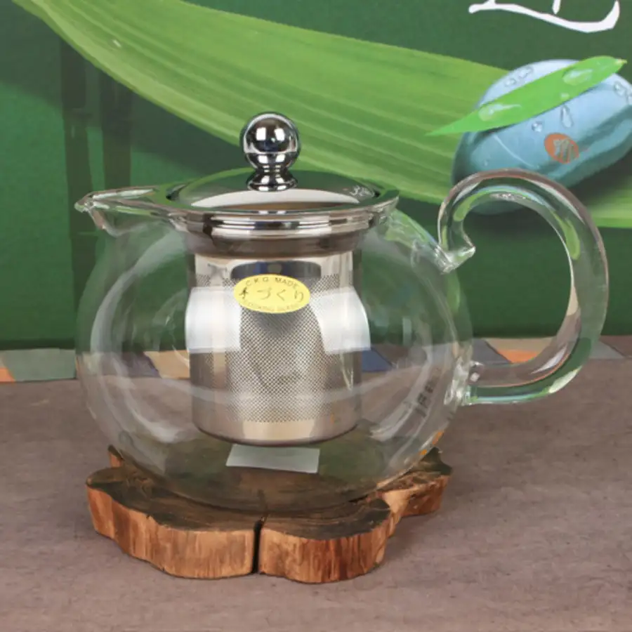 チカオ 高級ステンレス茶漉し付き茶急須 (800ml)CK-020MB