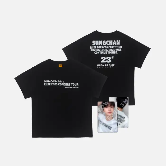 2025 RIIZE CONCERT TOUR [RIIZING LOUD] T-SHIRT SET (BLACK)