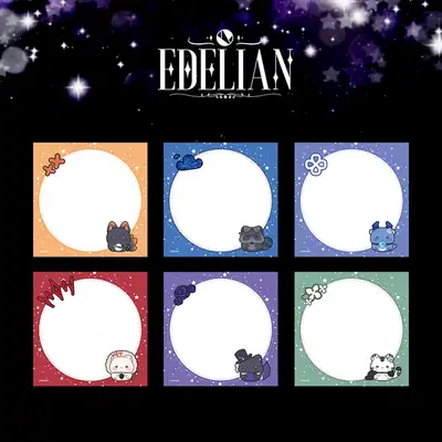 [エデリアン] SD動物 6種 もちメモ帳 ｜95X95｜バーチャル