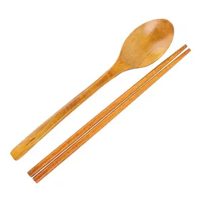 Traditional Natural Lacquer Small Utensil Set Natural (Korean Restaurant Wood Wooden Cooking Utensils Spoon Chopsticks)