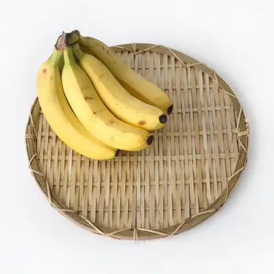 33cm Bamboo Round Sieve Tray | Traditional Bamboo Tray Holiday Buckwheat Plate Pancake Vegetable Platter