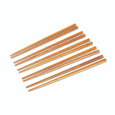 5P Natural Lacquer Wood Chopsticks Plain Design | Solid Wood