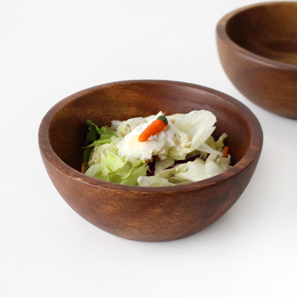 Small Cereal Bowl Round Wood Bowl L | Wooden Dish Bowl