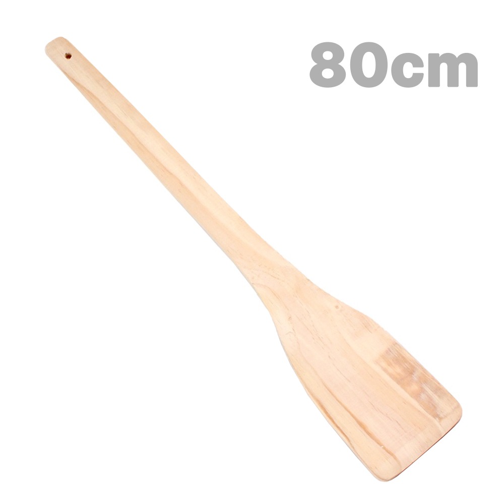 80cm Domestic Raw Wood Dob (Large Square Wooden Long Spoon for Commercial Kitchens - Cauldron Cooking Multi-Purpose Kitchen Tool)