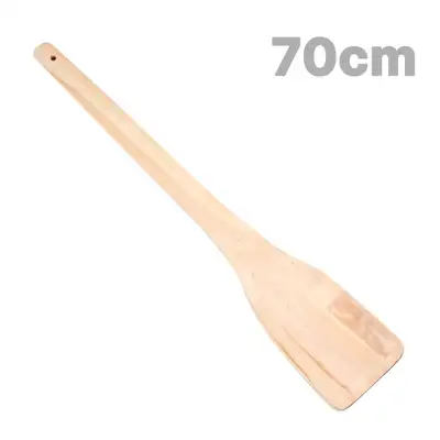 70cm Domestic Solid Wood Wooden Spatula (Commercial Restaurant Large Square Long Wooden Ladle Multi-Purpose Cooking Tool for Large Pots)