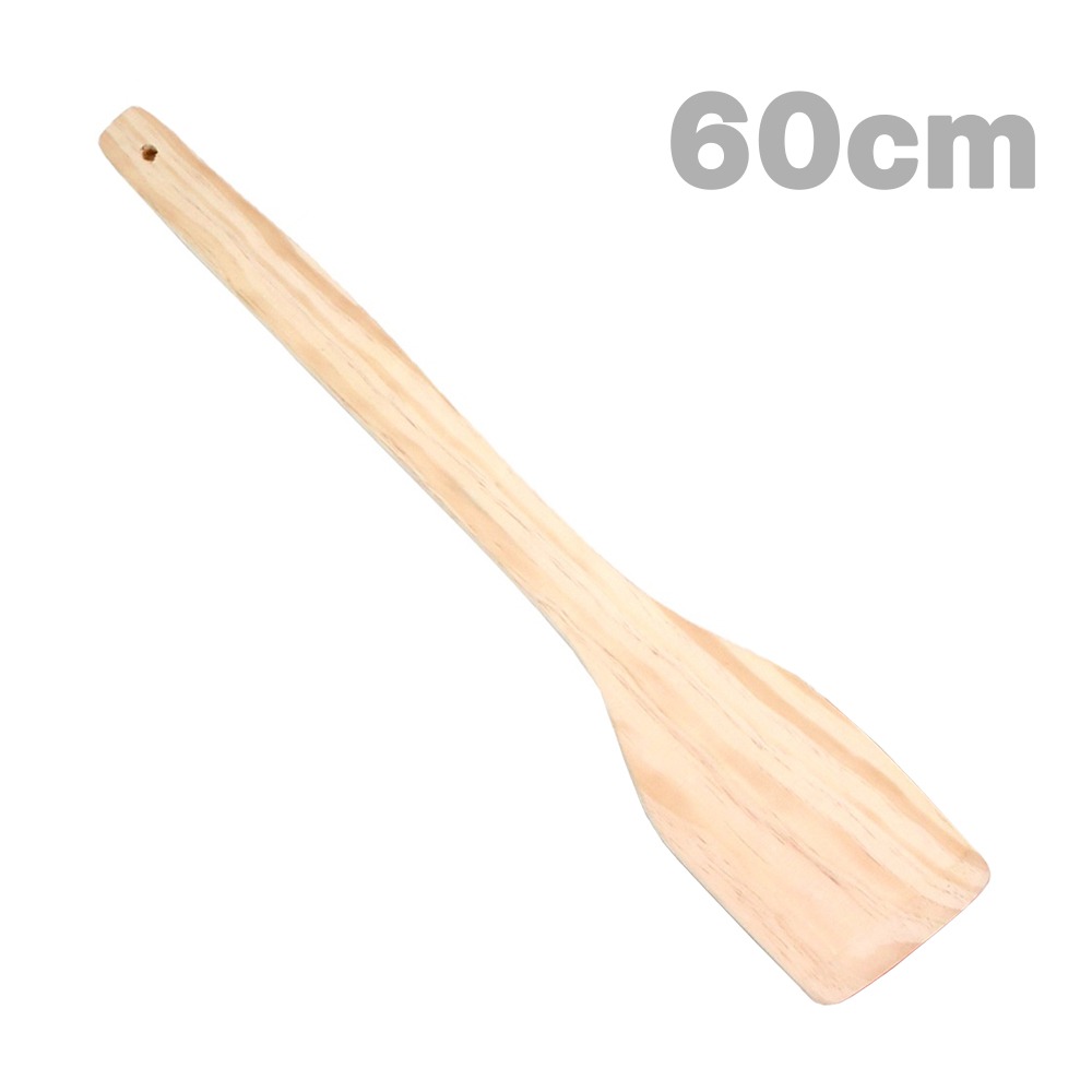 60cm Domestic Wooden Dob (Commercial Restaurant Large Square Wooden Long Spoon Multi-Purpose Cooking Tool Cauldron Long Spoon)