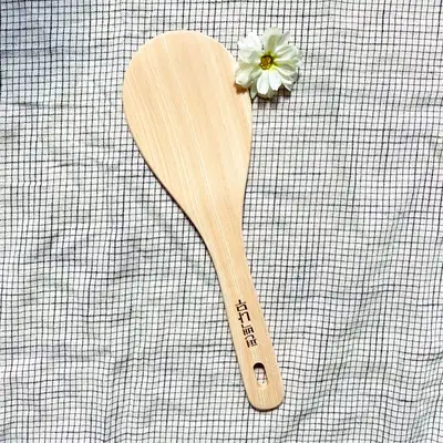 L.25 Hinoki Wood Rice Paddle | Natural Solid Wood Cooking Utensil