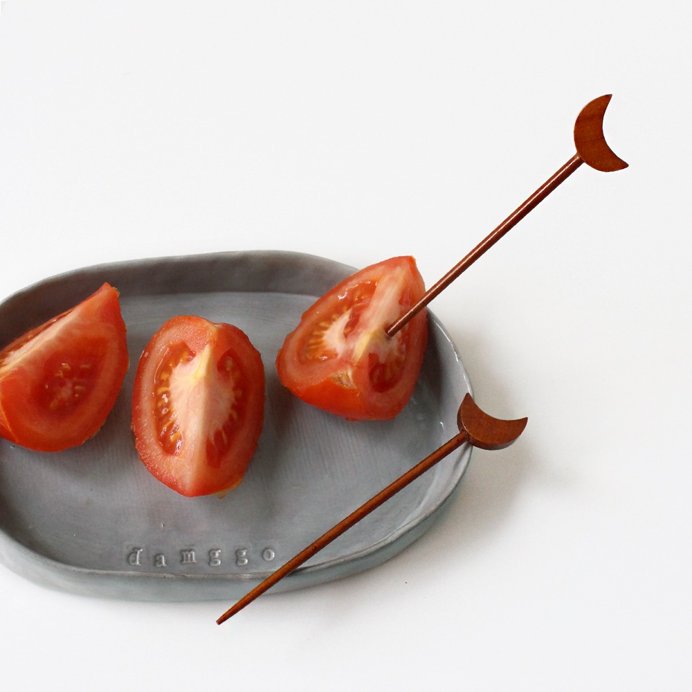 S. Moon Rosewood Fruit Pick | Burger Sandwich Fork Dessert Pick